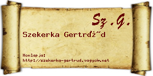 Szekerka Gertrúd névjegykártya